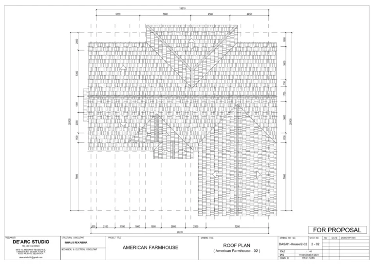 02 - American Farmhouse_roof-Dimension