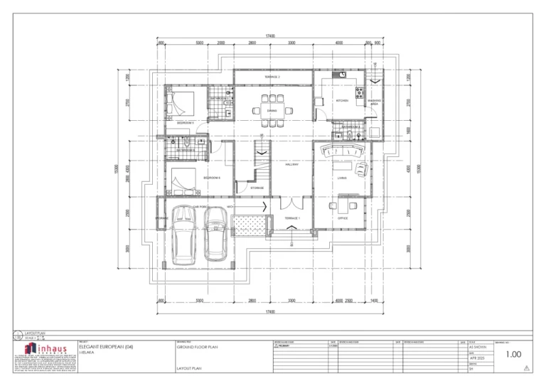 04_Elegant European-GROUND FLOOR_Dimension