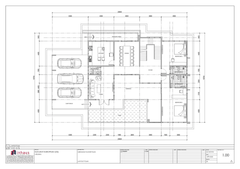 05_Elegant European-GROUND FLOOR_Dimension