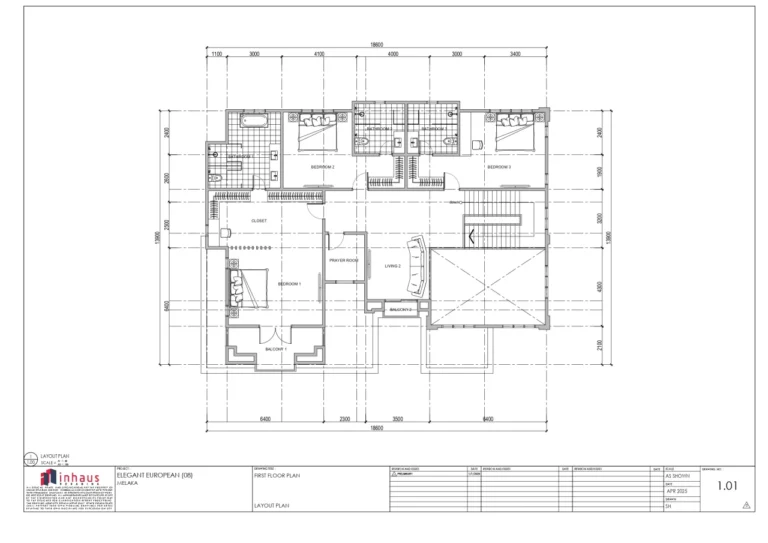 08_Elegant European-FIRST FLOOR_Dimension