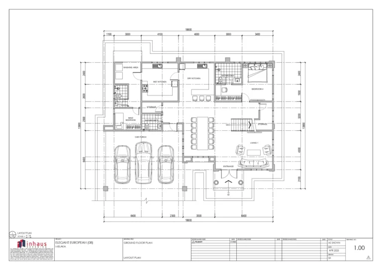 08_Elegant European-GROUND FLOOR_Dimension